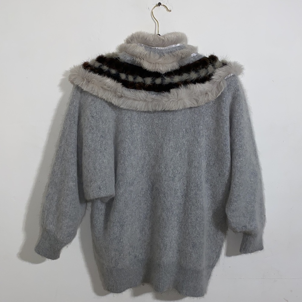 Vintage Mitra Angora and Lams Wool Button Down Sweater - Picture 3 of 16